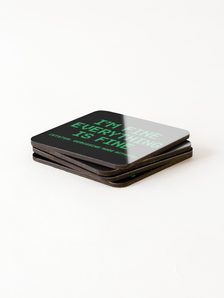 Thumbnail 4 of 5, Coasters (Set of 4), Debugging Mode Gift Funny Coding Programmer Life designed and sold by AnetaAC.