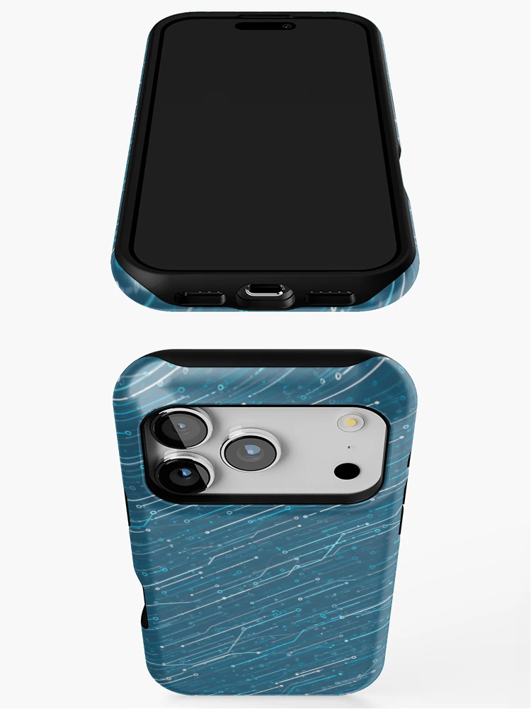 Thumbnail 3 of 4, iPhone Case, Digital Data Stream Pattern designed and sold by MySignatureItems.