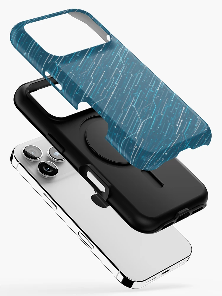 Thumbnail 2 of 4, iPhone Case, Digital Data Stream Pattern designed and sold by MySignatureItems.