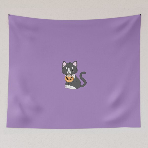 Item preview, Halloween Trick or Treating Tuxedo Cat designed and sold by casserolestan.