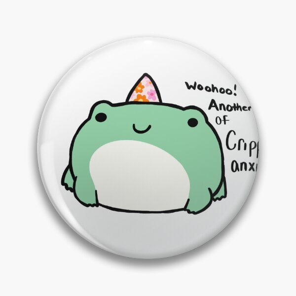 Item preview, Crippling Anxiety Party Frog designed and sold by TailorXtaylor.