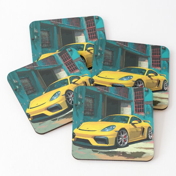 Item preview, Porsche 718 Cayman GT4 Garage Wall Art Print designed and sold by AutoPopStudio.