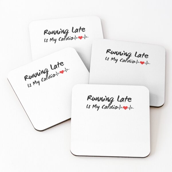 Item preview,  Running late is my cardio shirt, runner gym t-shirt, funny workout t shirt, fitness shirt, busy mom graphic tee, gym shirt, exercise shirt designed and sold by SheryfaEl.