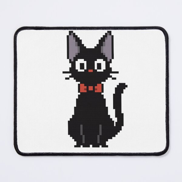 Item preview, Pixel Black Cat with Red Bow – Cute Retro 8-Bit Cat Design designed and sold by AddictiveDesign.