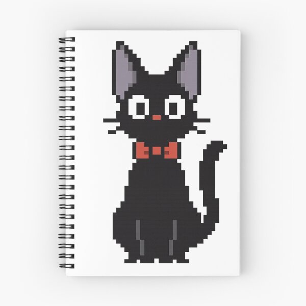 Item preview, Pixel Black Cat with Red Bow – Cute Retro 8-Bit Cat Design designed and sold by AddictiveDesign.