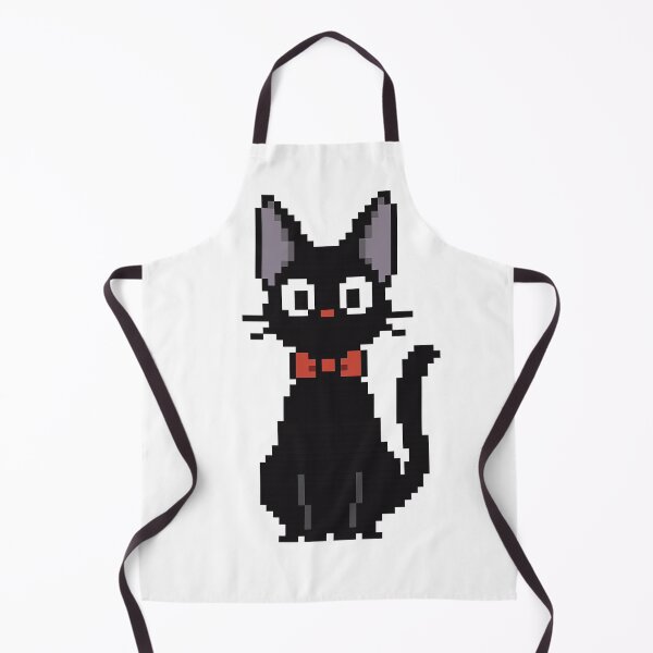 Item preview, Pixel Black Cat with Red Bow – Cute Retro 8-Bit Cat Design designed and sold by AddictiveDesign.