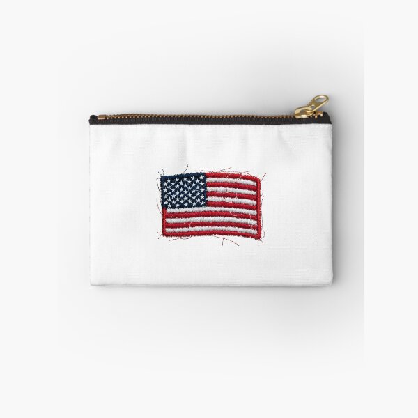 Item preview, Embroidered USA Flag Patch Style designed and sold by Paper Drip.