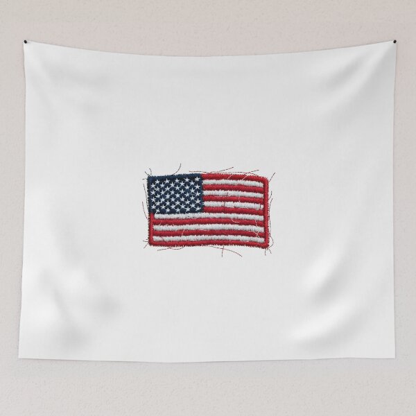 Item preview, Embroidered USA Flag Patch Style designed and sold by Paper Drip.