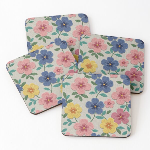 Item preview, Embroidered Pansy Flower Pattern designed and sold by MySignatureItems.