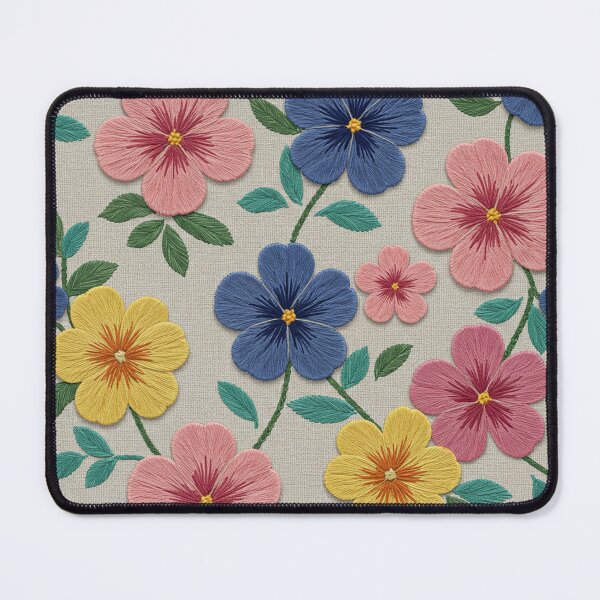 Item preview, Embroidered Pansy Flower Pattern designed and sold by MySignatureItems.