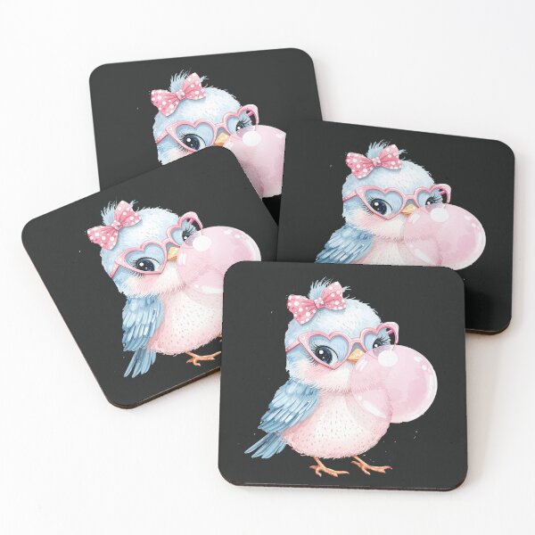Item preview, Cute Bird Bubble Gum Watercolour Art designed and sold by lovelynong.