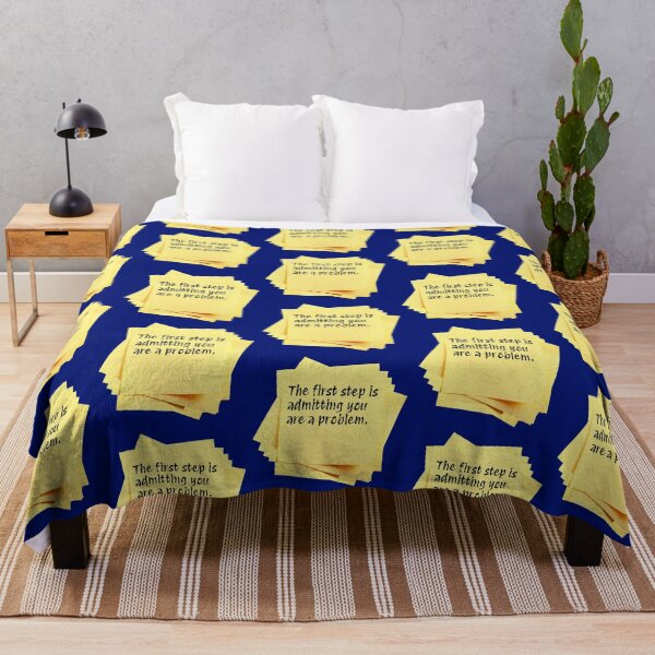 Item preview, STICKY NOTES:  The first step is admitting you are a problem. - funny messages designed and sold by DesignsFromTW-S.
