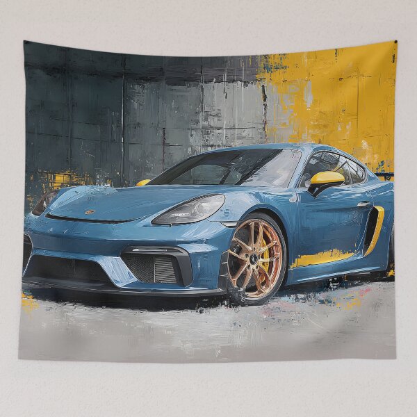 Item preview, Porsche 718 Cayman GT4 Man Cave Wall Poster designed and sold by AutoPopStudio.