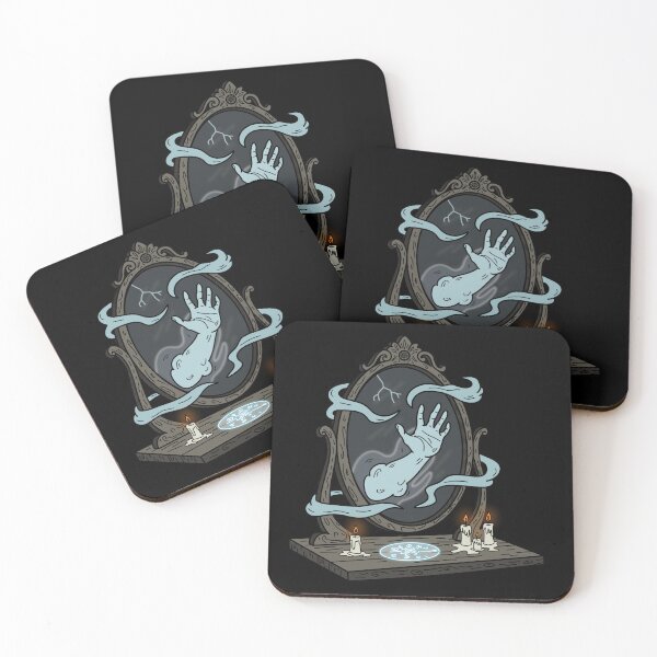 Item preview, Halloween Haunted Mirror Seance Art | Spooky Hand Reaching from Mirror designed and sold by Phoenix Art Studio.