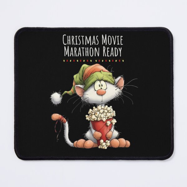 Item preview, Funny Christmas Cat Movie Marathon Design designed and sold by MTJ-Mushrooms.