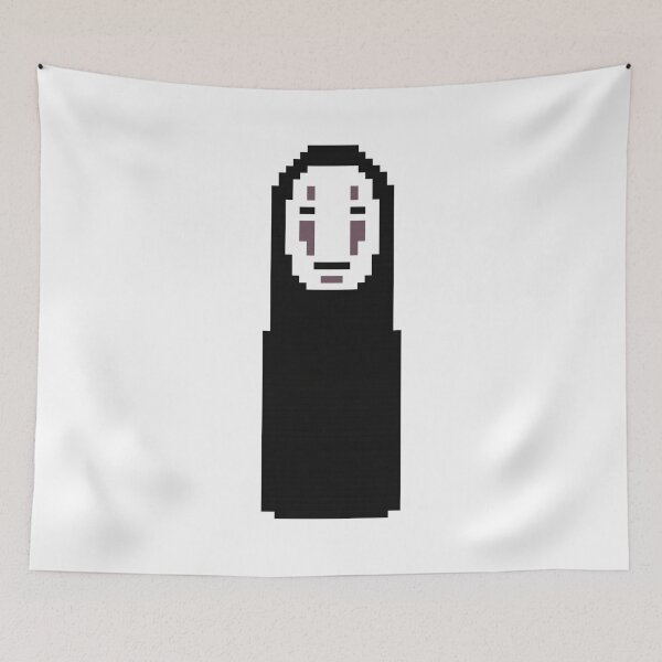 Item preview, Pixel Spirit Mask – Minimalist 8-Bit Ghost Figure Inspired by Japanese Anime designed and sold by AddictiveDesign.