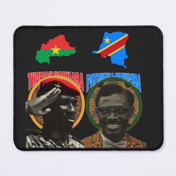 Item preview, Vintage Pan-African portrait - Thomas Sankara and Patrice Lumumba designed and sold by Youngkev-arts.