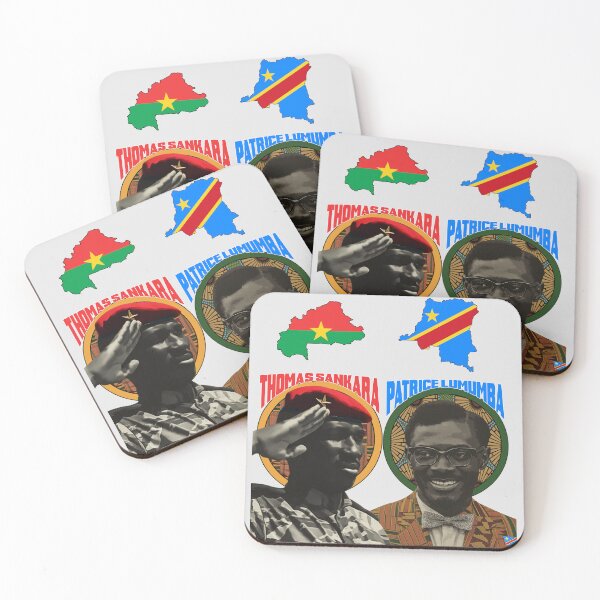 Item preview, Vintage Pan-African portrait - Thomas Sankara and Patrice Lumumba designed and sold by Youngkev-arts.