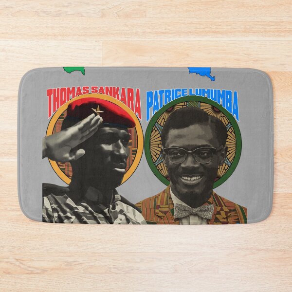 Item preview, Vintage Pan-African portrait - Thomas Sankara and Patrice Lumumba designed and sold by Youngkev-arts.
