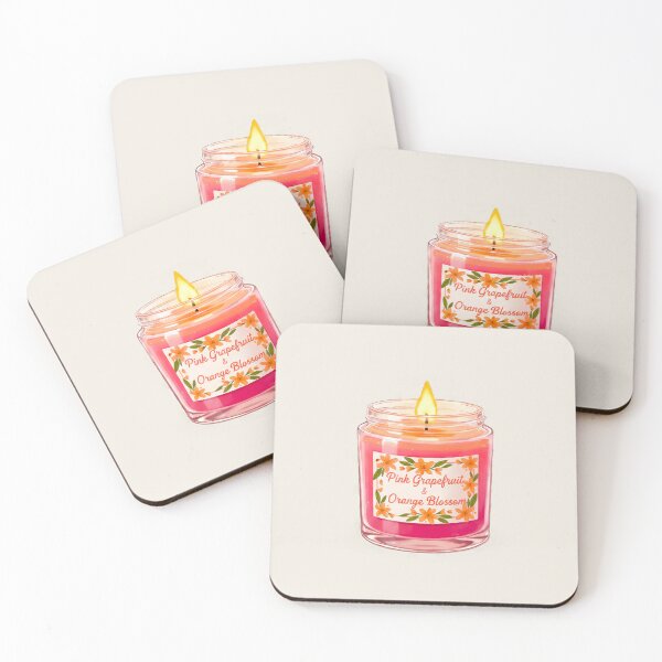 Item preview, Cozy Pink Grapefruit and Orange Blossom Aesthetic - Citrus Scented Candle Jar designed and sold by scicilysimonee.