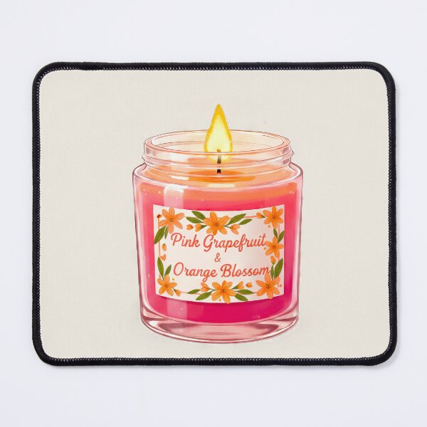 Item preview, Cozy Pink Grapefruit and Orange Blossom Aesthetic - Citrus Scented Candle Jar designed and sold by scicilysimonee.