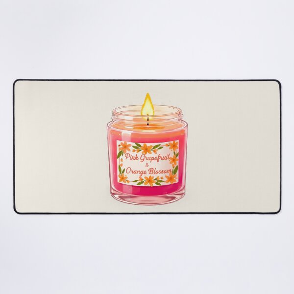 Item preview, Cozy Pink Grapefruit and Orange Blossom Aesthetic - Citrus Scented Candle Jar designed and sold by scicilysimonee.