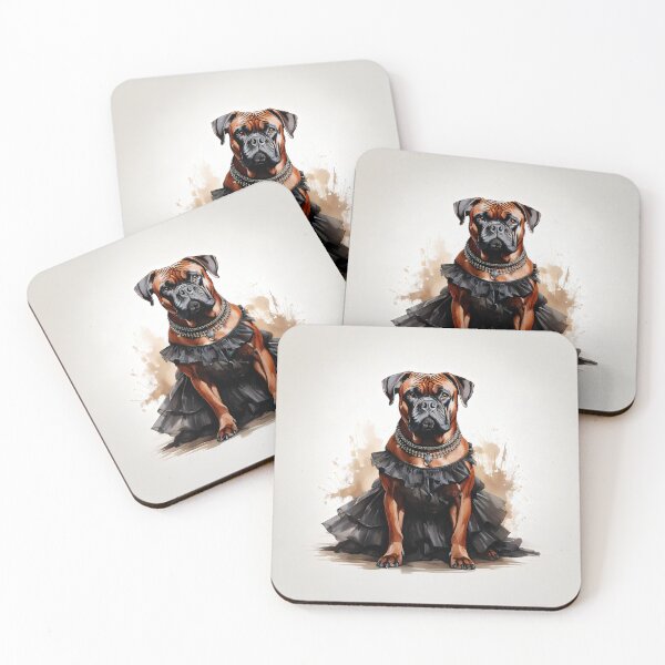 Item preview, Elegant Boxer Dog in Dress | Watercolor Dog Art Design designed and sold by FoxWink Inc.