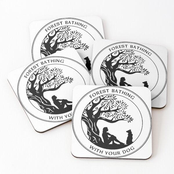 Item preview, Forest Bathing with Your Dog (Black line) designed and sold by NadineMazzola.