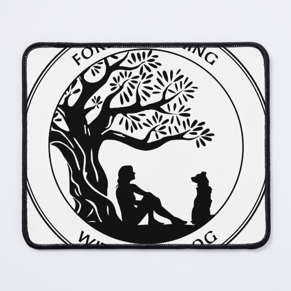 Item preview, Forest Bathing with Your Dog (Black line) designed and sold by NadineMazzola.