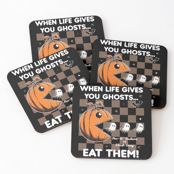 Item preview, When Life Gives You Ghosts, Eat Them | Pac-O' Lantern vs Ghost Gang Gamer Halloween - Black designed and sold by PearlMoonGrapes.