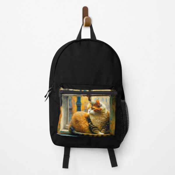 Item preview, Vintage Style Oil Painting Of The Cat Sitting On Windowsill designed and sold by LanaGustavsson.