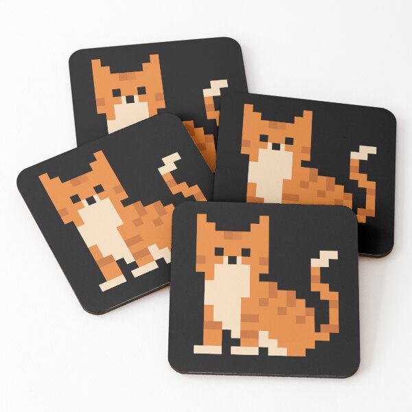 Item preview, Pixel Orange Cat – Cute Retro 8-Bit Tabby Design designed and sold by AddictiveDesign.
