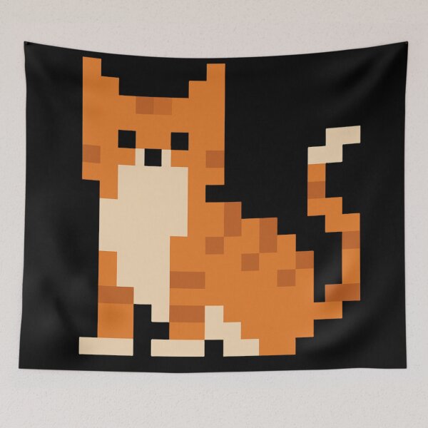 Item preview, Pixel Orange Cat – Cute Retro 8-Bit Tabby Design designed and sold by AddictiveDesign.