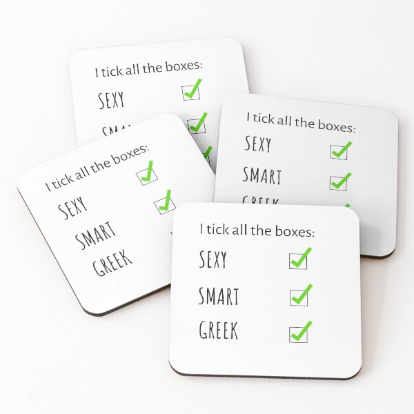 Item preview, I Tick All the Boxes – Sexy, Smart, Greek | Bold Statement designed and sold by BlushingCreatives.