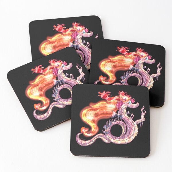 Item preview, Mystical Pink Chinese Dragon with Flaming Hair designed and sold by AHumanArtMachine.