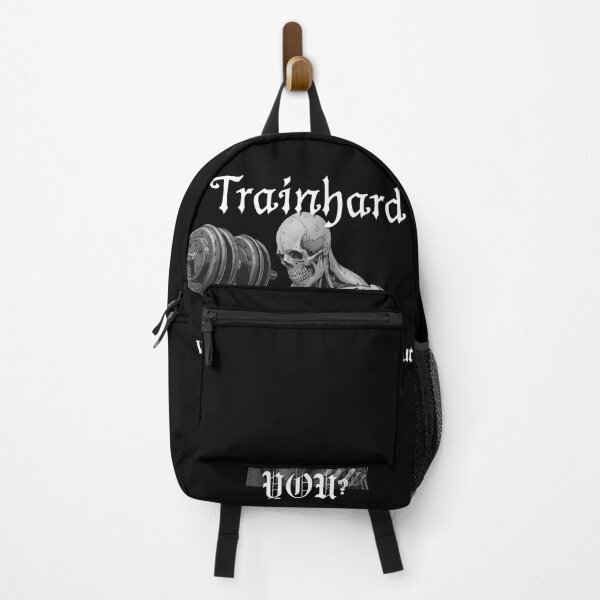 Item preview, TrainHard What About You? – Black & White Skull Gym Motivational Design designed and sold by TrainHardCo.