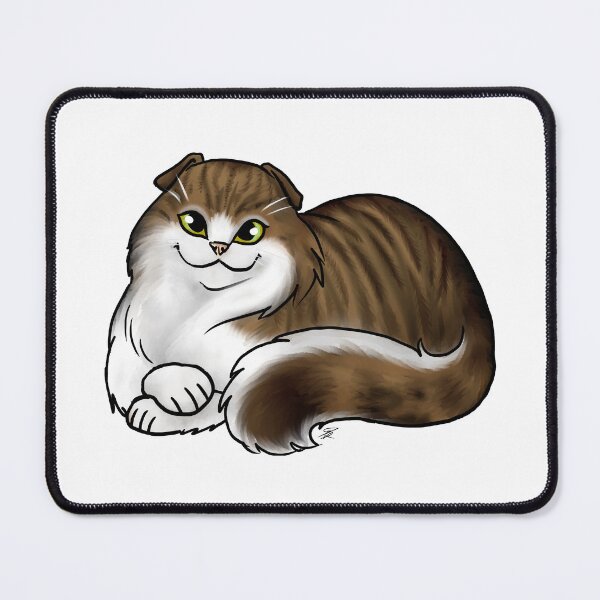 Item preview, Cat - Scottish Fold Longhair - White and Tabby designed and sold by Jennifer Stolzer.
