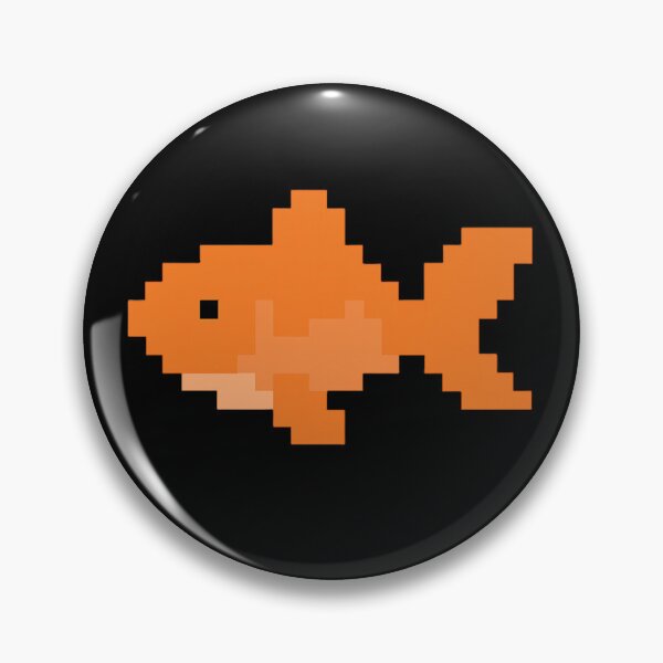 Item preview, Pixel Orange Fish – Cute Retro 8-Bit Aquarium Design designed and sold by AddictiveDesign.