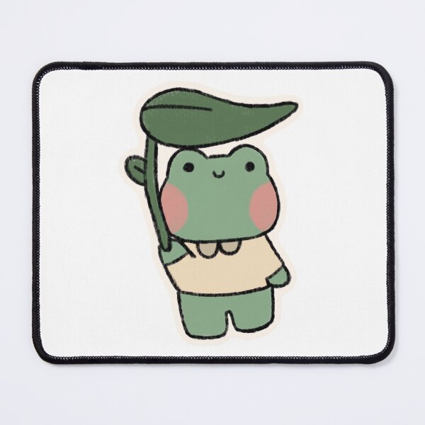 Item preview, Cute Froggie with Leaf designed and sold by cozyfrogstudios.