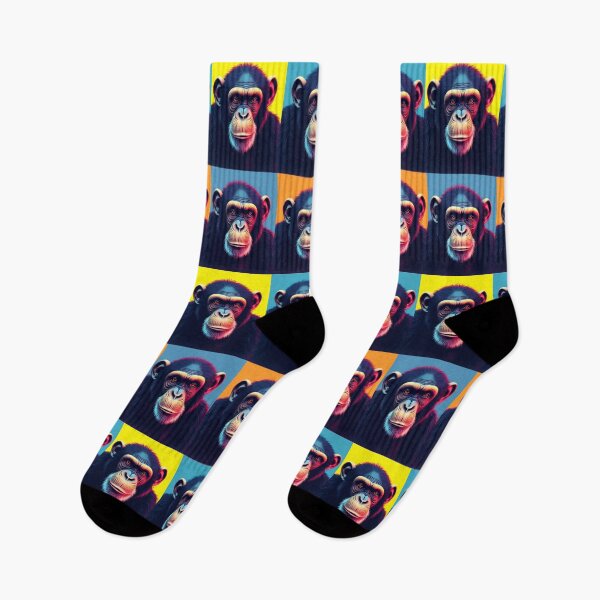 Item preview, Pop Art Chimp Quartet – Vibrant Retro Animal Wall Art designed and sold by DavisDesigns79.