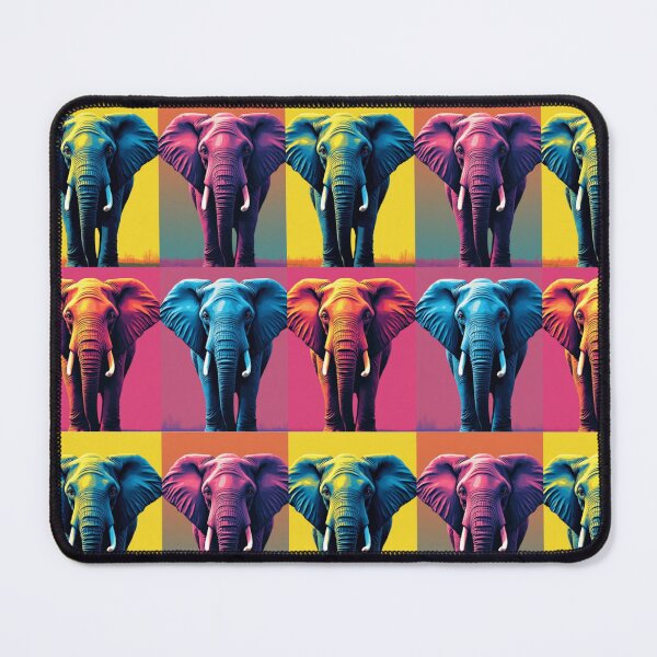 Item preview, Cuarteto de Elefantes Pop Art: Arte mural animal retro vibrante designed and sold by DavisDesigns79.