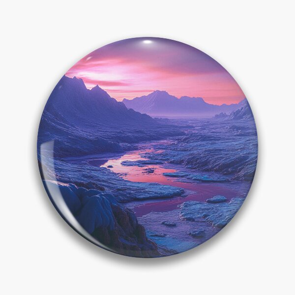 Item preview, Space Art - “Frozen Alien Tundra” designed and sold by Aesthetic-Ai.