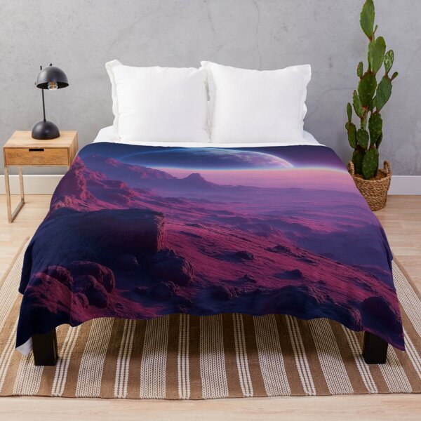 Item preview, Space Art - “Planet of Purple Desolation” designed and sold by Aesthetic-Ai.