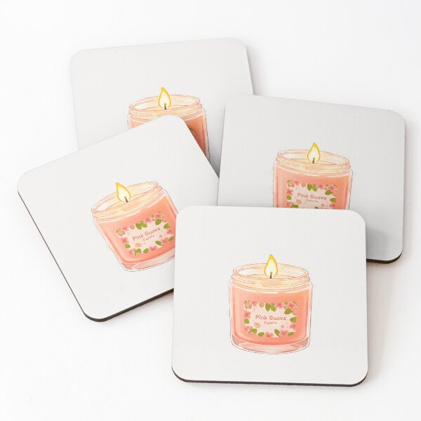Item preview, Cozy Pink Guava Tropical Scented Candle Jar - Self Care Candle Art designed and sold by scicilysimonee.