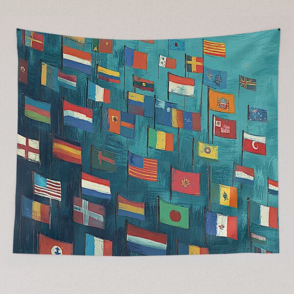 Item preview, Colorful World Flags Poster Print designed and sold by Infopreneur1231.