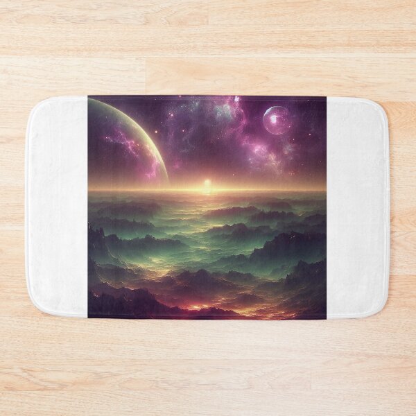 Item preview, Cosmic Sunrise Over a Desolate Planet  designed and sold by Aesthetic-Ai.