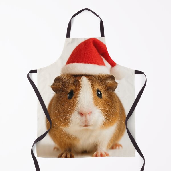 Item preview, Cute guinea pig wearing Santa hat designed and sold by SassyArtistry.