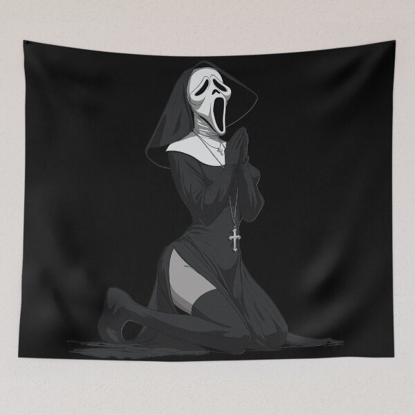 Item preview, spooky nun designed and sold by CursedbyLilith.