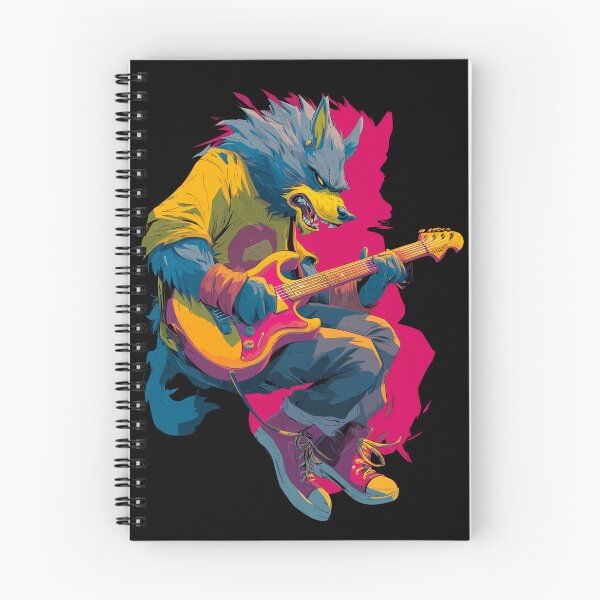 Item preview, Heavy Metal Werewolf Guitarist Graphic Art designed and sold by TheColorKey.