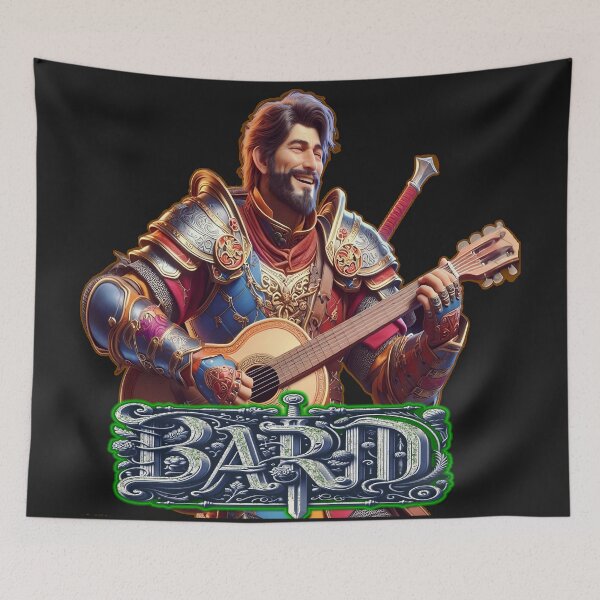 Item preview, bard with guitar designed and sold by Jannicki-Art.